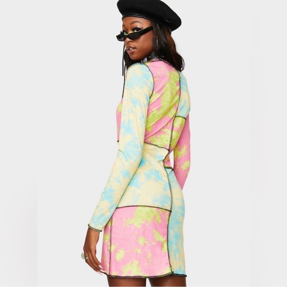 SOLD The Ragged Priest Hi Fi Tie Dye Long Sleeve Dress - Picture 7 of 7
